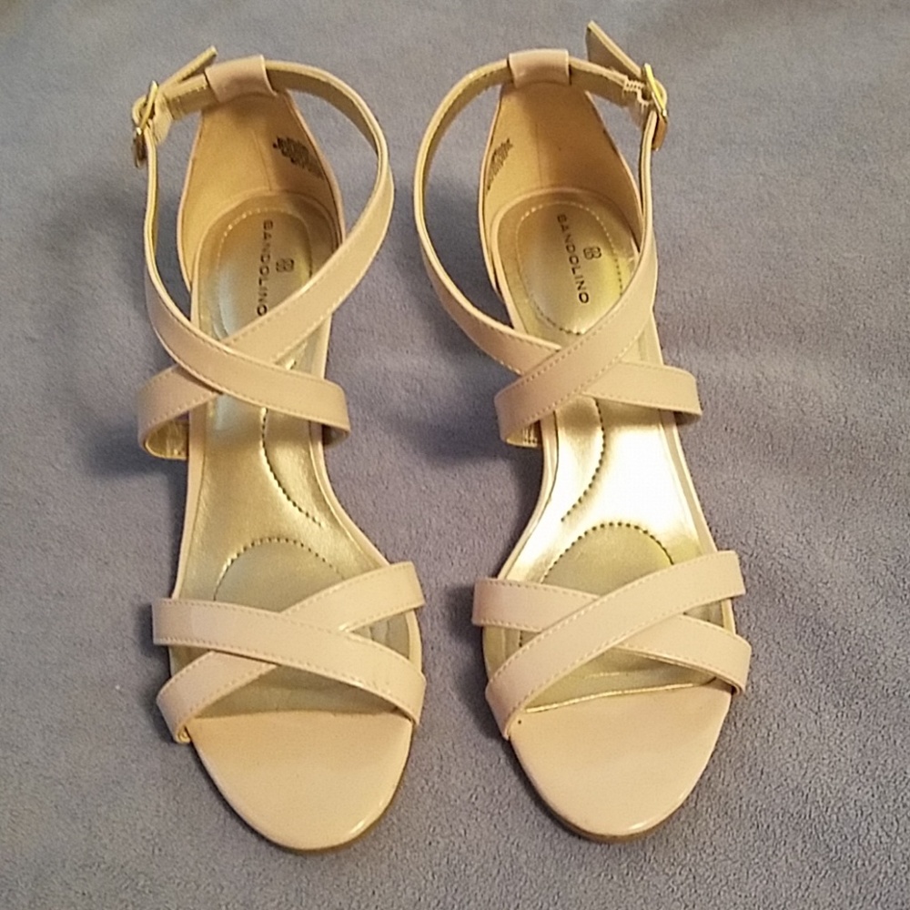 Blush strappy high heels
